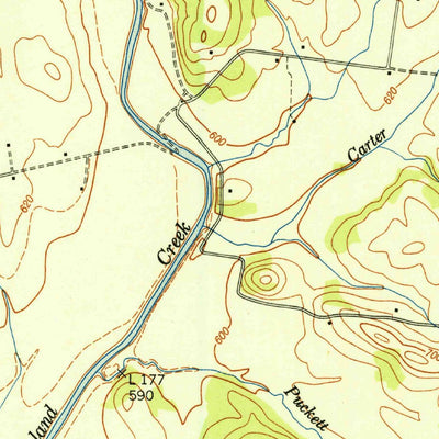 United States Geological Survey Elkton, TN (1951, 24000-Scale) digital map