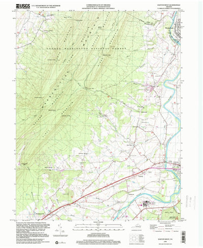 United States Geological Survey Elkton West, VA (1999, 24000-Scale) digital map