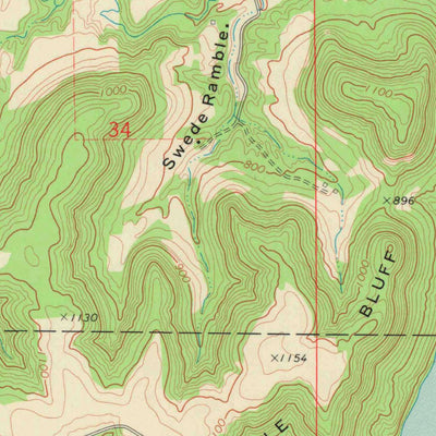 United States Geological Survey Ella, WI (1972, 24000-Scale) digital map