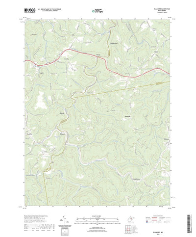 United States Geological Survey Ellamore, WV (2023, 24000-Scale) digital map