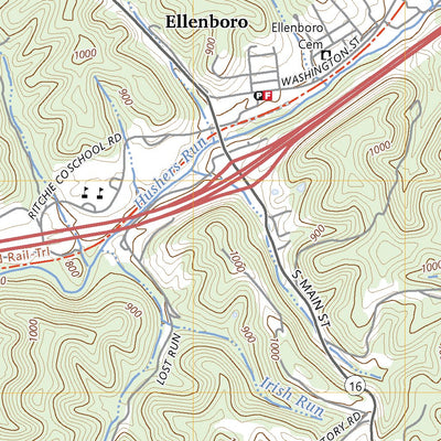 United States Geological Survey Ellenboro, WV (2023, 24000-Scale) digital map