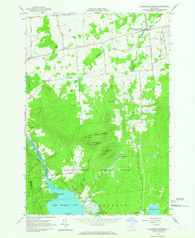 United States Geological Survey Ellenburg Center, NY (1964, 24000-Scale) digital map