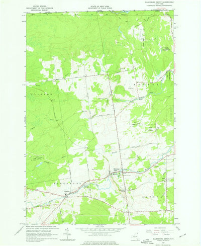 United States Geological Survey Ellenburg Depot, NY (1964, 24000-Scale) digital map