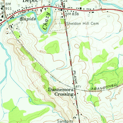 United States Geological Survey Ellenburg Depot, NY (1964, 24000-Scale) digital map