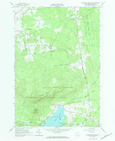 United States Geological Survey Ellenburg Mountain, NY (1964, 24000-Scale) digital map