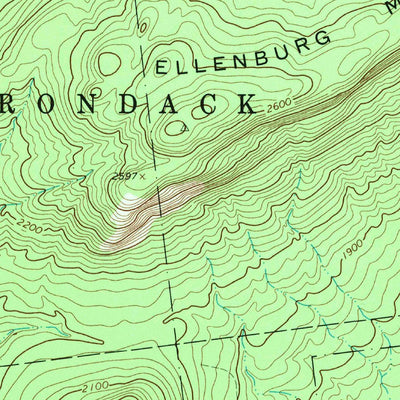 United States Geological Survey Ellenburg Mountain, NY (1964, 24000-Scale) digital map