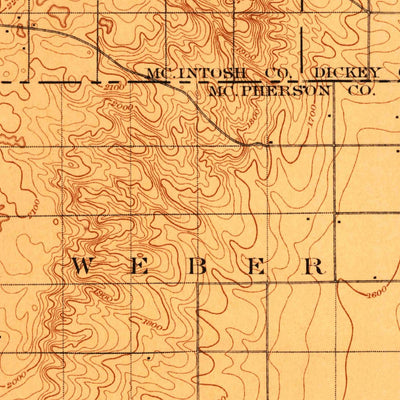 United States Geological Survey Ellendale, ND-SD (1899, 125000-Scale) digital map