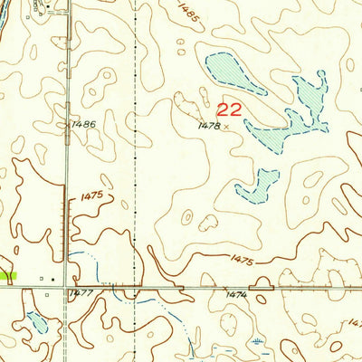 United States Geological Survey Ellendale North, ND (1956, 24000-Scale) digital map