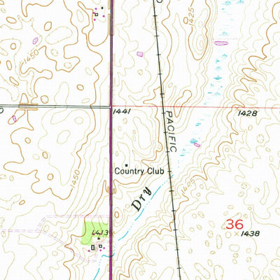 United States Geological Survey Ellendale South, ND-SD (1953, 24000-Scale) digital map