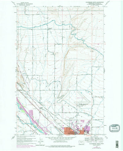 United States Geological Survey Ellensburg North, WA (1958, 24000-Scale) digital map
