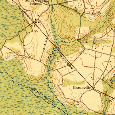 United States Geological Survey Ellenton, SC-GA (1921, 62500-Scale) digital map