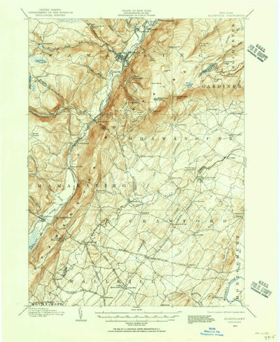 United States Geological Survey Ellenville, NY (1904, 62500-Scale) digital map
