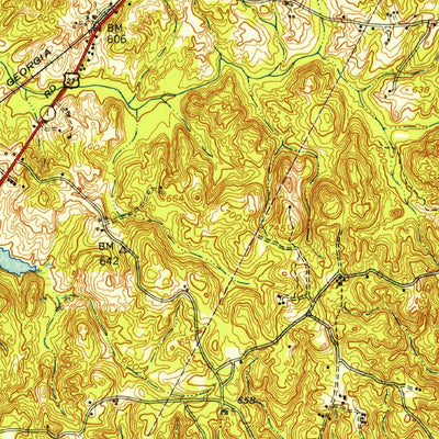 United States Geological Survey Ellerslie, GA-AL (1950, 62500-Scale) digital map
