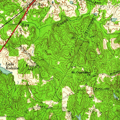 United States Geological Survey Ellerslie, GA-AL (1955, 62500-Scale) digital map