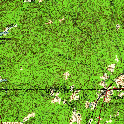 United States Geological Survey Ellerslie, GA-AL (1955, 62500-Scale) digital map