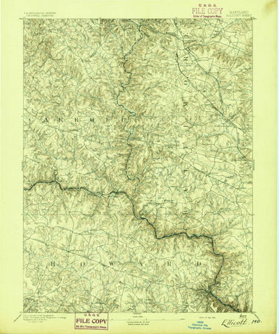 United States Geological Survey Ellicott, MD (1894, 62500-Scale) digital map