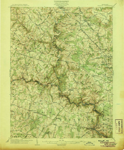 United States Geological Survey Ellicott, MD (1906, 62500-Scale) digital map