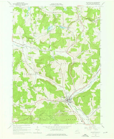 United States Geological Survey Ellicottville, NY (1964, 24000-Scale) digital map