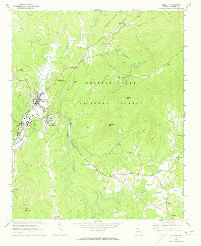 United States Geological Survey Ellijay, GA (1971, 24000-Scale) digital map