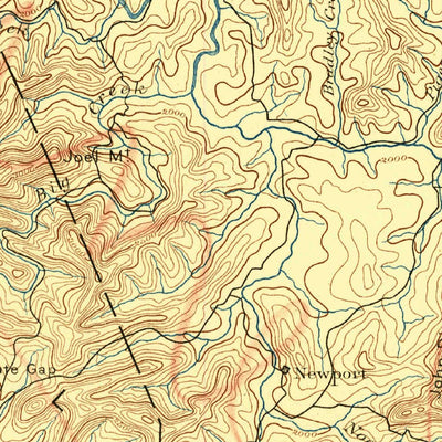 United States Geological Survey Ellijay, GA-NC-TN (1892, 125000-Scale) digital map