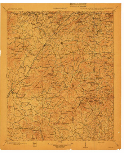 United States Geological Survey Ellijay, GA-NC-TN (1911, 125000-Scale) digital map