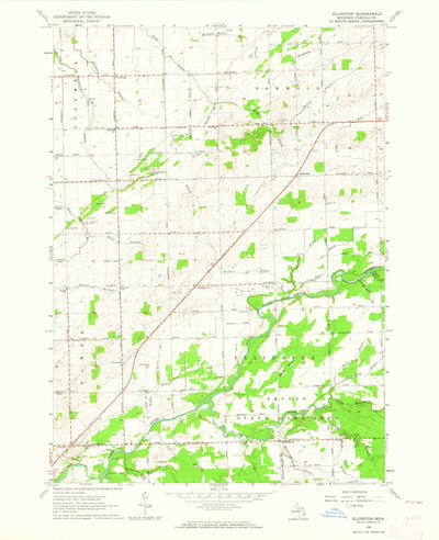 United States Geological Survey Ellington, MI (1963, 24000-Scale) digital map