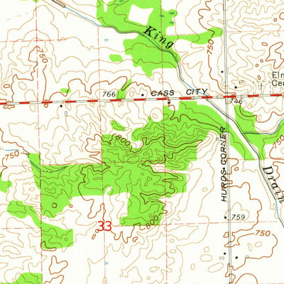 United States Geological Survey Ellington, MI (1963, 24000-Scale) digital map