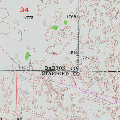 United States Geological Survey Ellinwood, KS (1957, 24000-Scale) digital map