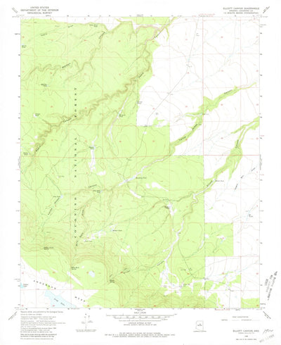 United States Geological Survey Elliott Canyon, AZ (1968, 24000-Scale) digital map