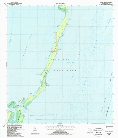 United States Geological Survey Elliott Key, FL (1988, 24000-Scale) digital map