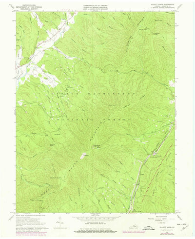 United States Geological Survey Elliott Knob, VA (1967, 24000-Scale) digital map