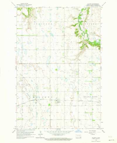 United States Geological Survey Elliott, ND (1962, 24000-Scale) digital map