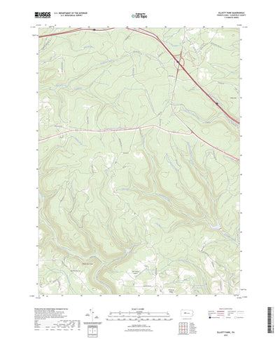 United States Geological Survey Elliott Park, PA (2023, 24000-Scale) digital map
