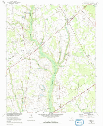 United States Geological Survey Elliott, SC (1973, 24000-Scale) digital map