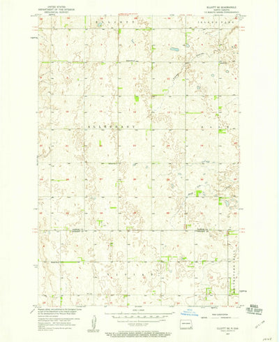 United States Geological Survey Elliott SE, ND (1957, 24000-Scale) digital map