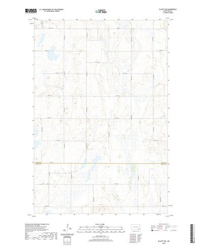United States Geological Survey Elliott SW, ND (2020, 24000-Scale) digital map
