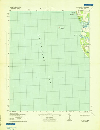United States Geological Survey Elliotts Creek, VA (1943, 25000-Scale) digital map