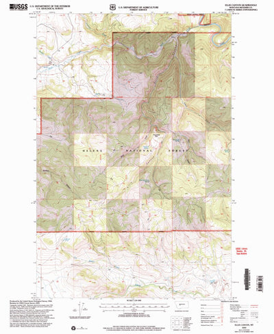 United States Geological Survey Ellis Canyon, MT (2001, 24000-Scale) digital map