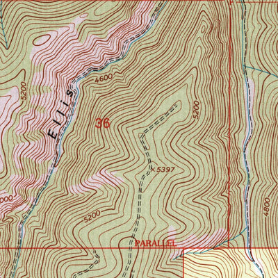 United States Geological Survey Ellis Canyon, MT (2001, 24000-Scale) digital map