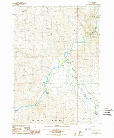 United States Geological Survey Ellis, ID (1989, 24000-Scale) digital map