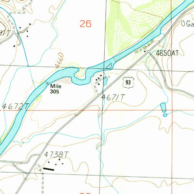 United States Geological Survey Ellis, ID (1989, 24000-Scale) digital map
