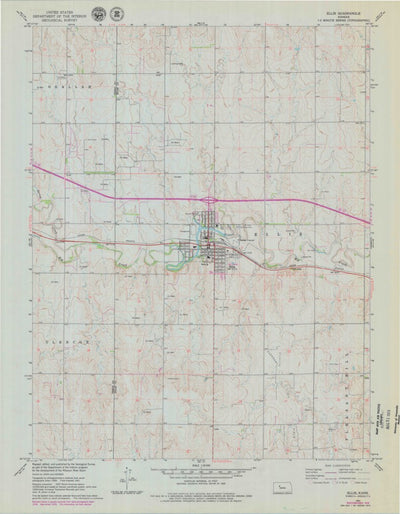 United States Geological Survey Ellis, KS (1961, 24000-Scale) digital map