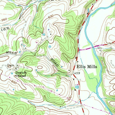 United States Geological Survey Ellis Mills, TN (1965, 24000-Scale) digital map