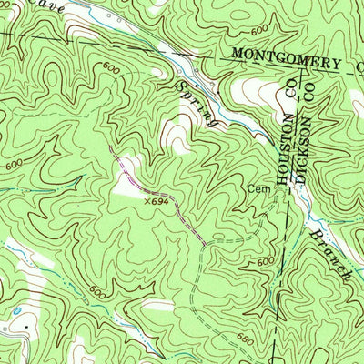 United States Geological Survey Ellis Mills, TN (1965, 24000-Scale) digital map