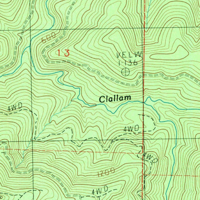 United States Geological Survey Ellis Mountain, WA (1984, 24000-Scale) digital map