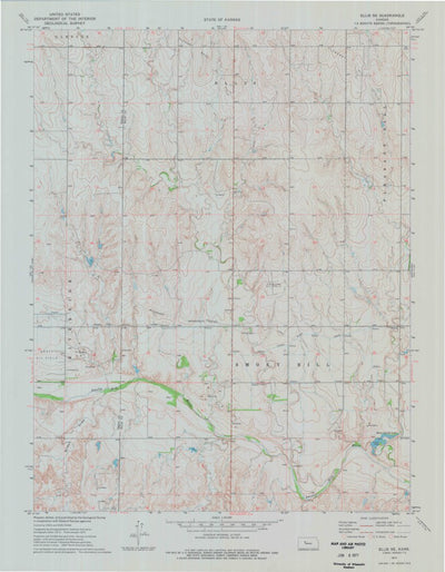 United States Geological Survey Ellis SE, KS (1974, 24000-Scale) digital map