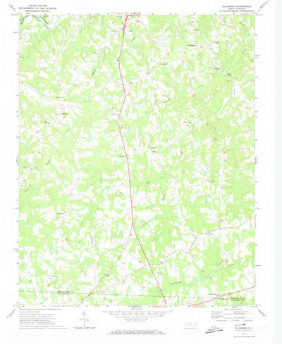 United States Geological Survey Ellisboro, NC (1971, 24000-Scale) digital map