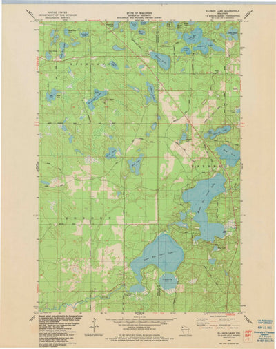 United States Geological Survey Ellison Lake, WI (1984, 24000-Scale) digital map