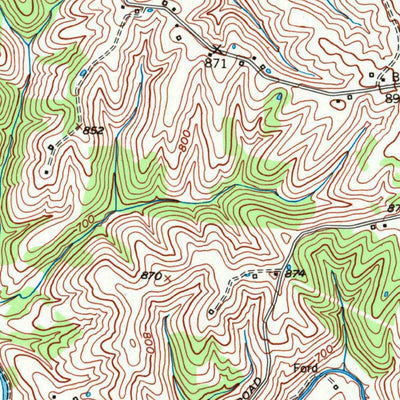 United States Geological Survey Elliston, KY (1950, 24000-Scale) digital map