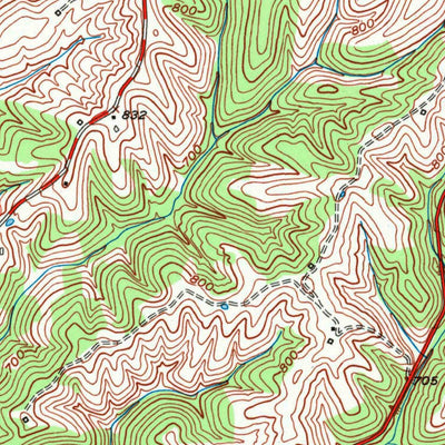 United States Geological Survey Elliston, KY (1950, 24000-Scale) digital map